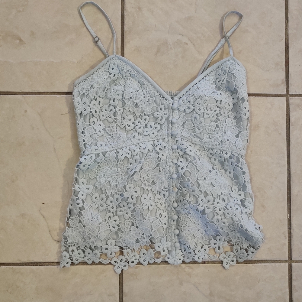 Abercrombie & Fitch Light Blue Lace Skirt